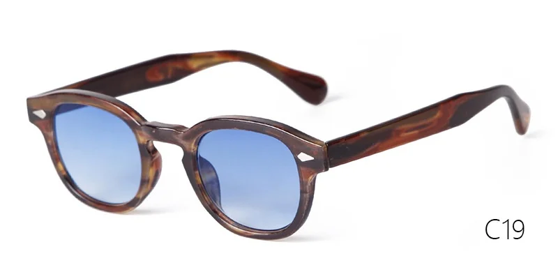 Vintage Fashion Shell Round Sunglasses Women Men 2024 Brand Design Retro Rivet Yellow Blue Lens Square Sun Glasses Female UV400