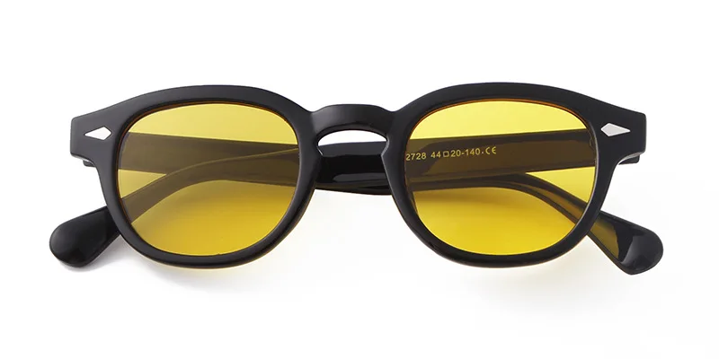 Vintage Fashion Shell Round Sunglasses Women Men 2024 Brand Design Retro Rivet Yellow Blue Lens Square Sun Glasses Female UV400