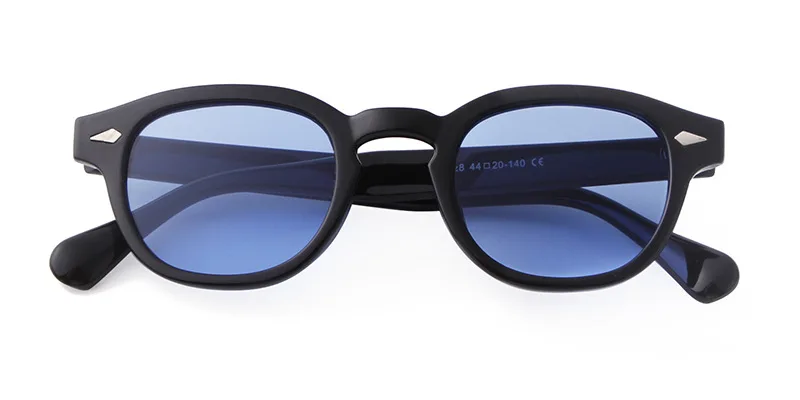 Vintage Fashion Shell Round Sunglasses Women Men 2024 Brand Design Retro Rivet Yellow Blue Lens Square Sun Glasses Female UV400