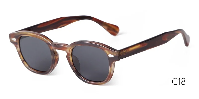 Vintage Fashion Shell Round Sunglasses Women Men 2024 Brand Design Retro Rivet Yellow Blue Lens Square Sun Glasses Female UV400