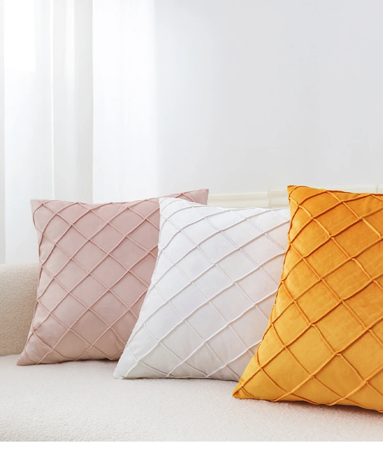 Geometric Cushion Cover Velvet Pillow  Living Room Decoration Pillows for Sofa Home Decor Polyester Blend 45x45cm Pillowcase