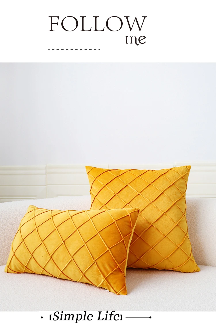 Geometric Cushion Cover Velvet Pillow  Living Room Decoration Pillows for Sofa Home Decor Polyester Blend 45x45cm Pillowcase