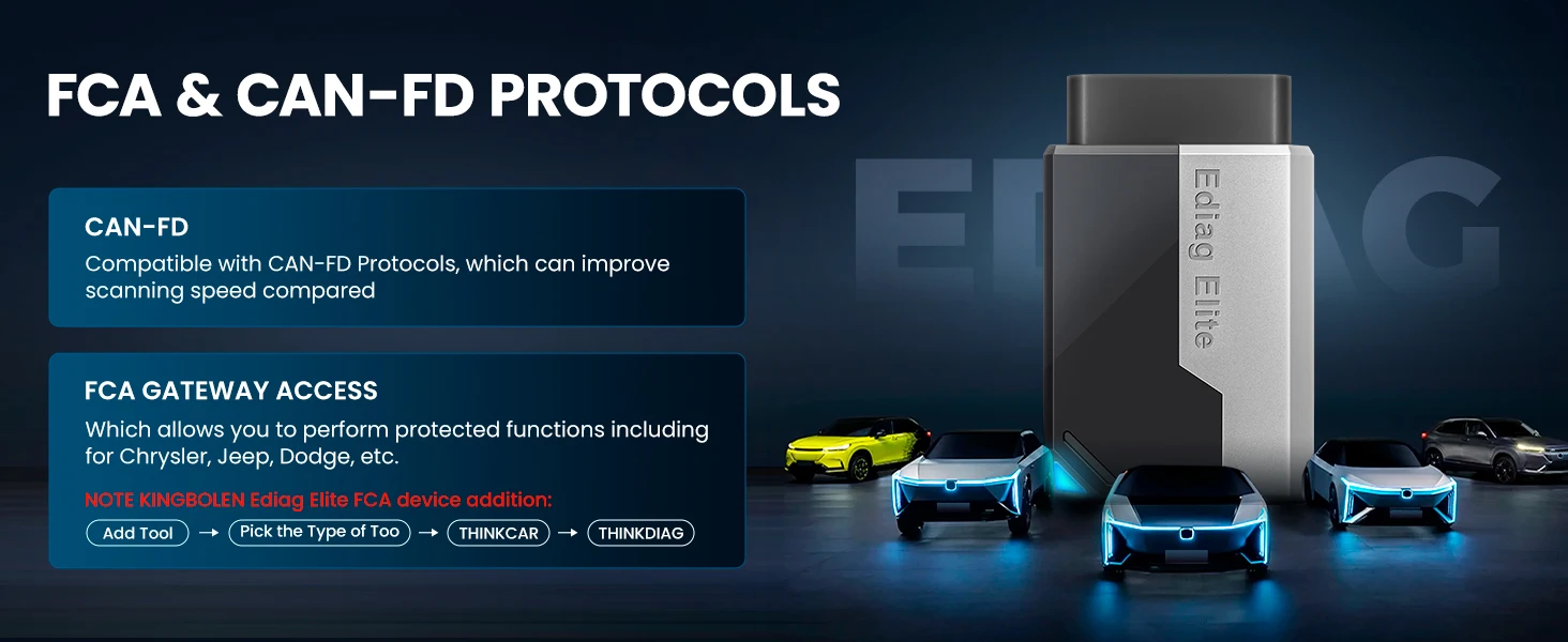 [2026 NEW] KINGBOLEN Ediag Elite Bi-Directional Scanner with Lifetime Free Update &15 Resets Car Diagnostic Tool pk Thinkdiag