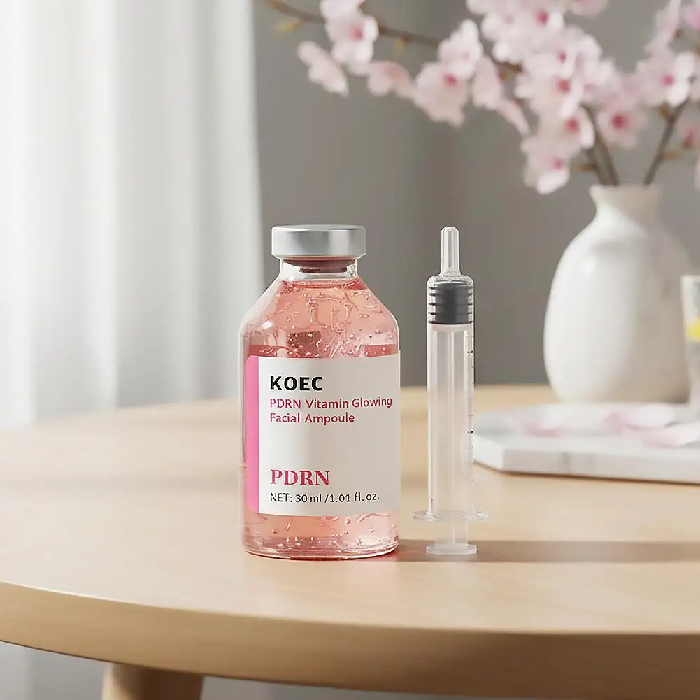 30ml Deep Collagen Silk Peptide Ampoule PDRN Firming Face Serum,Hydrating K-Beauty Essence for Elastic Glowing Skin Care 30/50ml