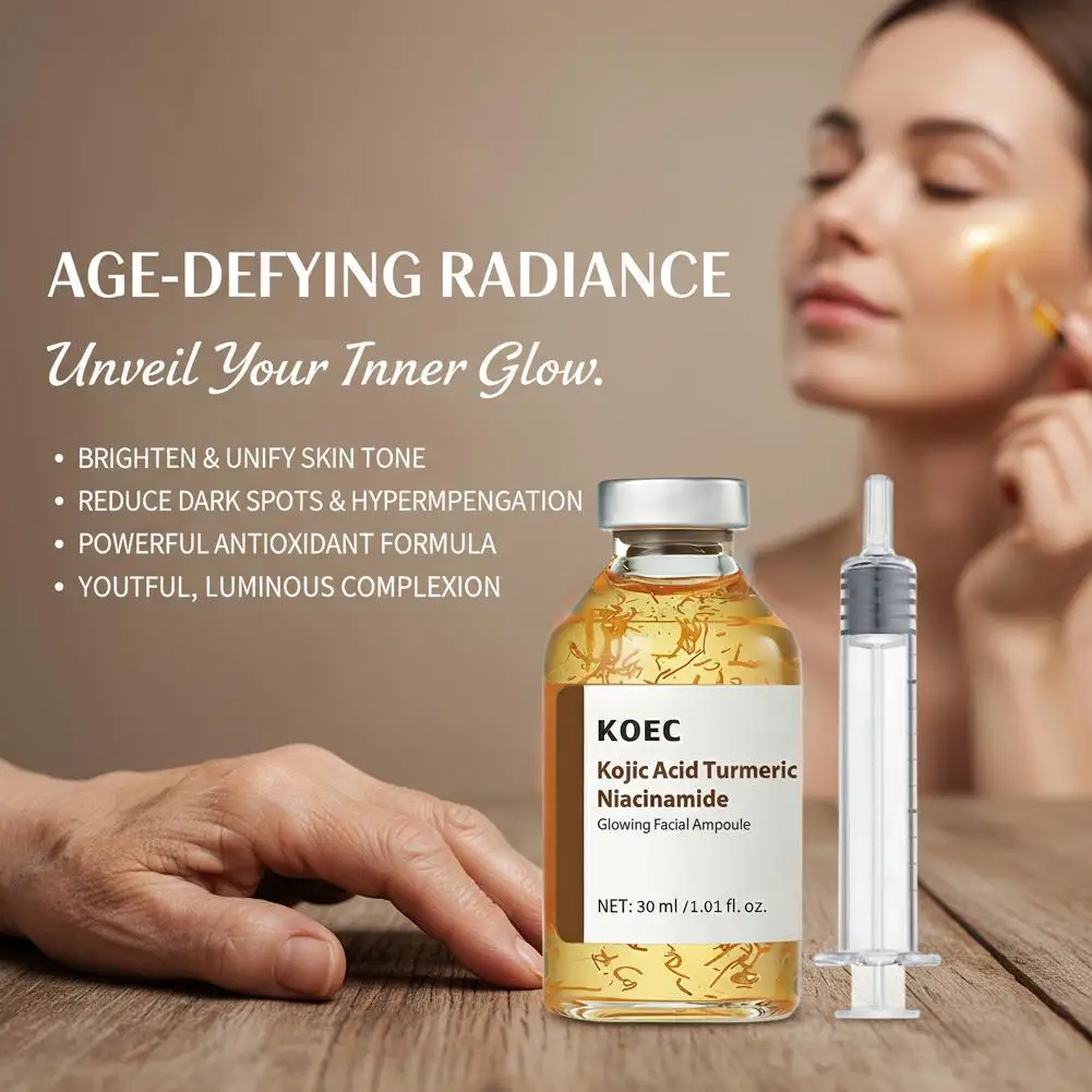 30ml Deep Collagen Silk Peptide Ampoule PDRN Firming Face Serum,Hydrating K-Beauty Essence for Elastic Glowing Skin Care 30/50ml