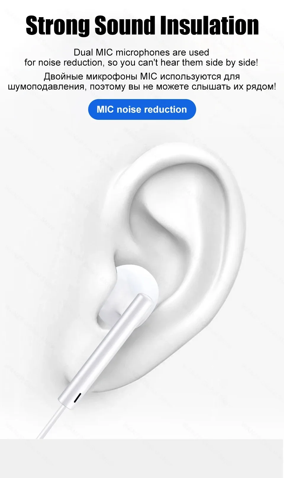 Type C Headphones Wired Earbuds For Xiaomi Redmi Poco Oneplus Google OPPO Huawei Honor Samsung Earphones Laptops Tablet Headset