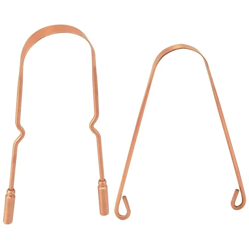 1PCS Pure Copper Oral Cleaner Brush Tongue Scraper Fresh Cleaning Hygiene High Quality Tounge Scraper