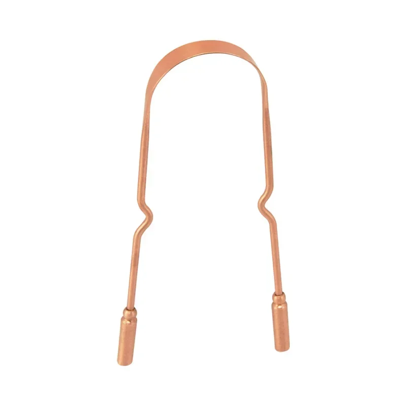 1PCS Pure Copper Oral Cleaner Brush Tongue Scraper Fresh Cleaning Hygiene High Quality Tounge Scraper