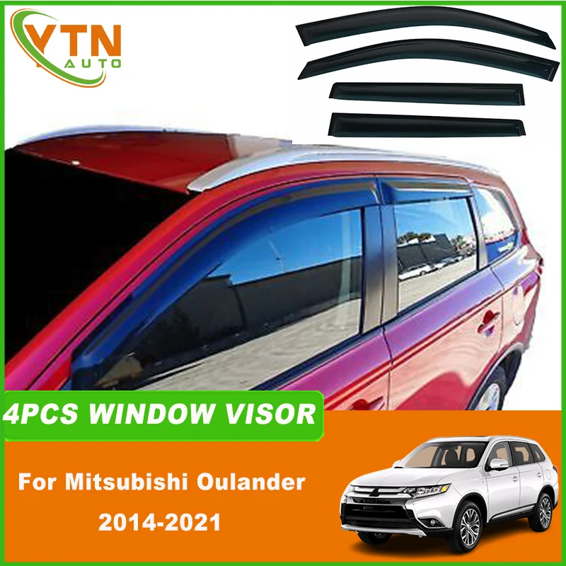 For Mitsubishi Outlander 2014 2015 2016 2017 2018 2019 2020 2021 Window Visors Rain Guard Windows Rain Cover Deflector Shield