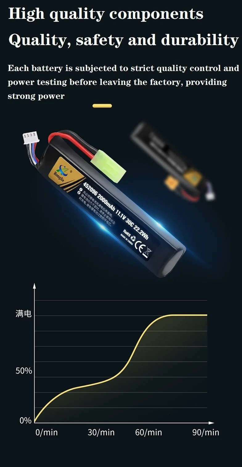 Water Gun Airsoft LiPo Battery 3S 11.1V 2800mAh 5020120 T/Small Tamiya Plug for Airsoft BB Air Pistol Electric Toys Guns Parts