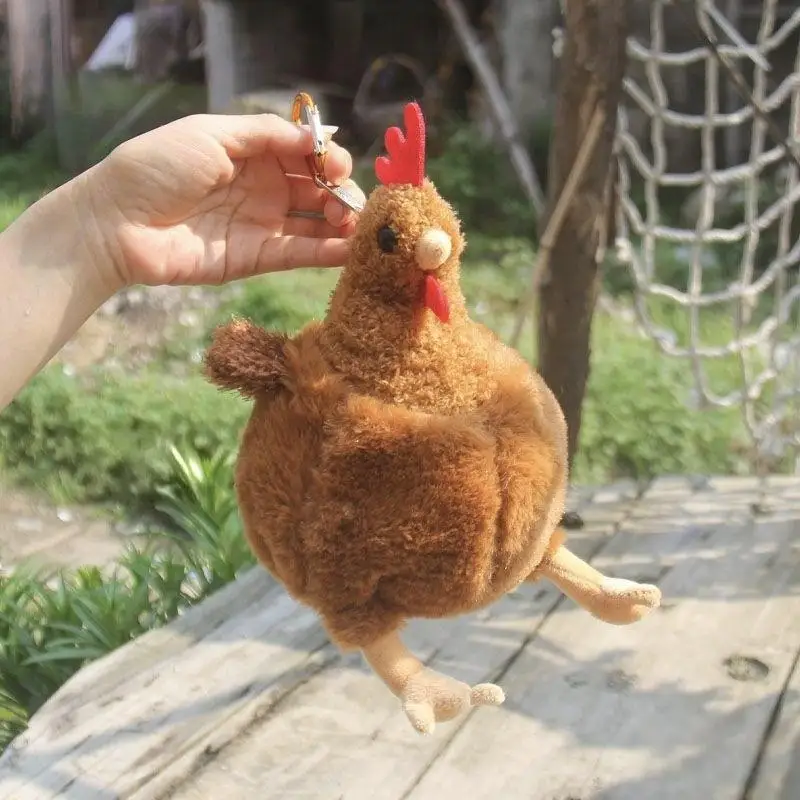 1Pcs Cute Soft Stuffed Chicken Home Decor Dolls Pencil Case Simulation Funny Plush Chicken Toys Pen Bag For Kid Christmas Gifts