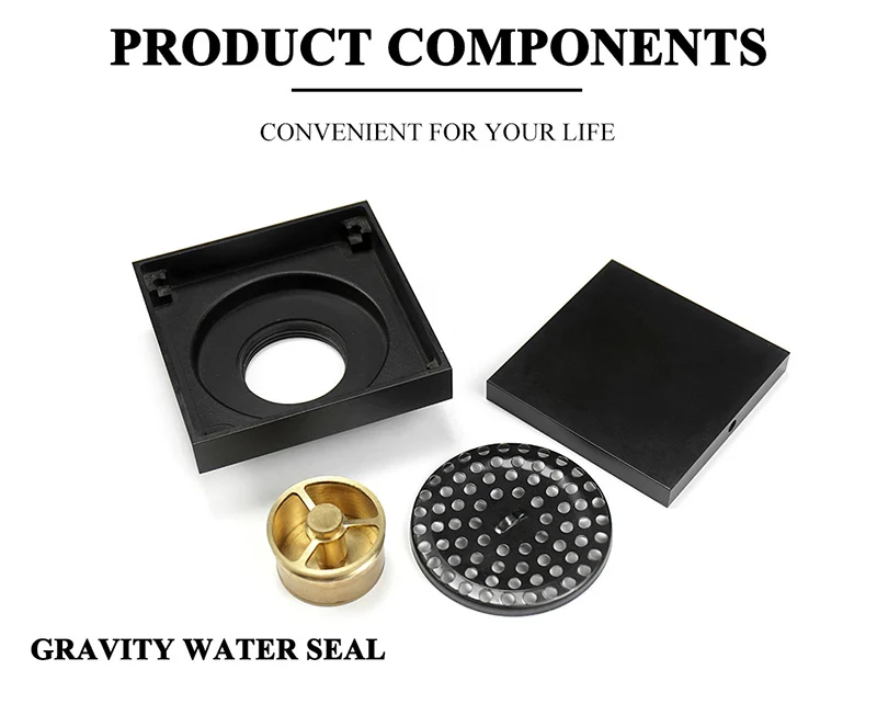 304Stainless Steel Floor Drain10cm Shower Floor Drain Bathroom Shower Invisible Floor Drain Toilet Balcony Waste Grates Strainer