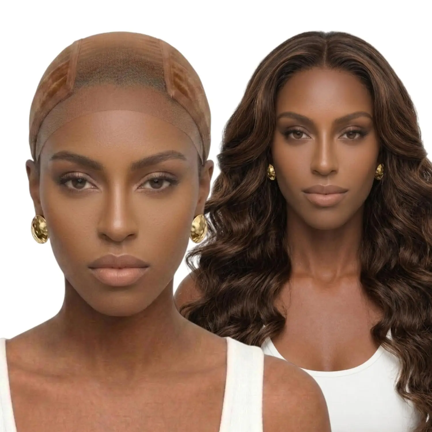 New HD Wig Cap for Women, HD Lace Front Wig Grip Cap with Adjustable Band | Breathable & Glueless | Secure Hold for Lace Wigs, B