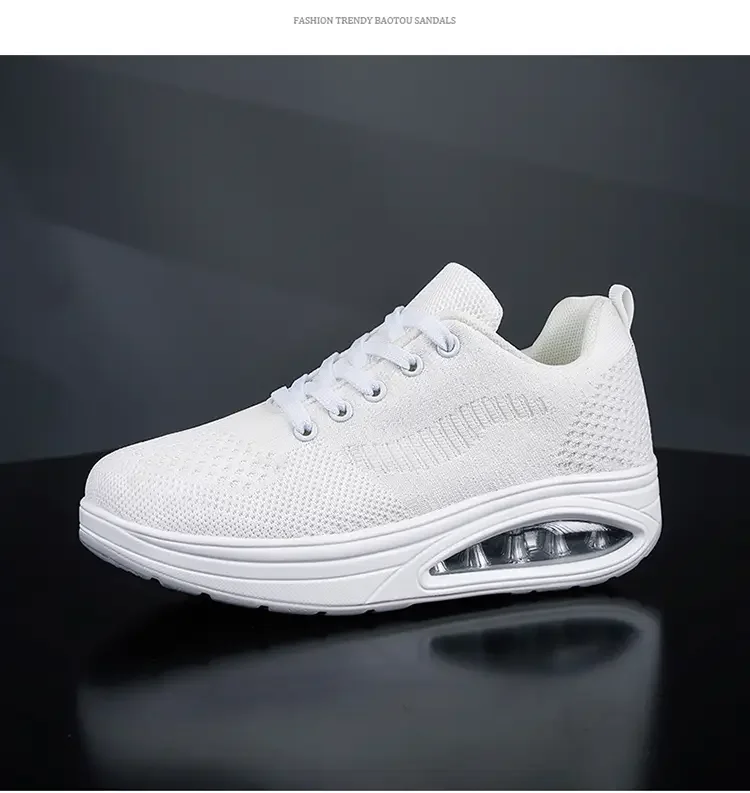 Summer Trend Shoes for Woman Thick Soled High-quality Outdoor Walking Vulcanized Shoes, Mesh Breathable Casual Platform Shoes