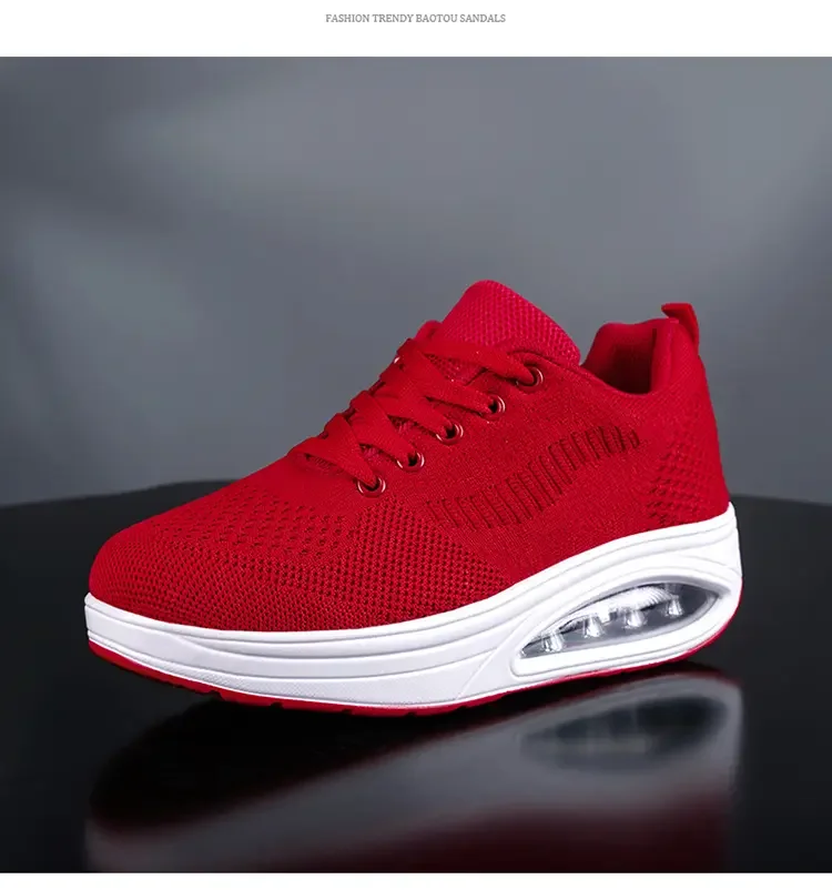 Summer Trend Shoes for Woman Thick Soled High-quality Outdoor Walking Vulcanized Shoes, Mesh Breathable Casual Platform Shoes