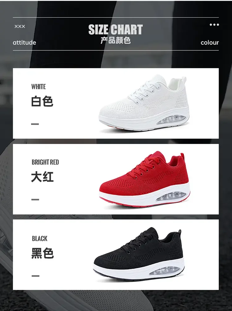 Summer Trend Shoes for Woman Thick Soled High-quality Outdoor Walking Vulcanized Shoes, Mesh Breathable Casual Platform Shoes