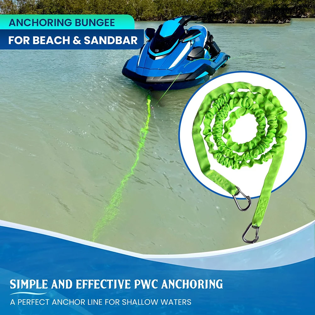 Anchoring Boat Bungee Mooring Line Marine Bungee Dock Line PWC 3FT 91CM Marine Grade Stainless Steel Weather Resistant Material