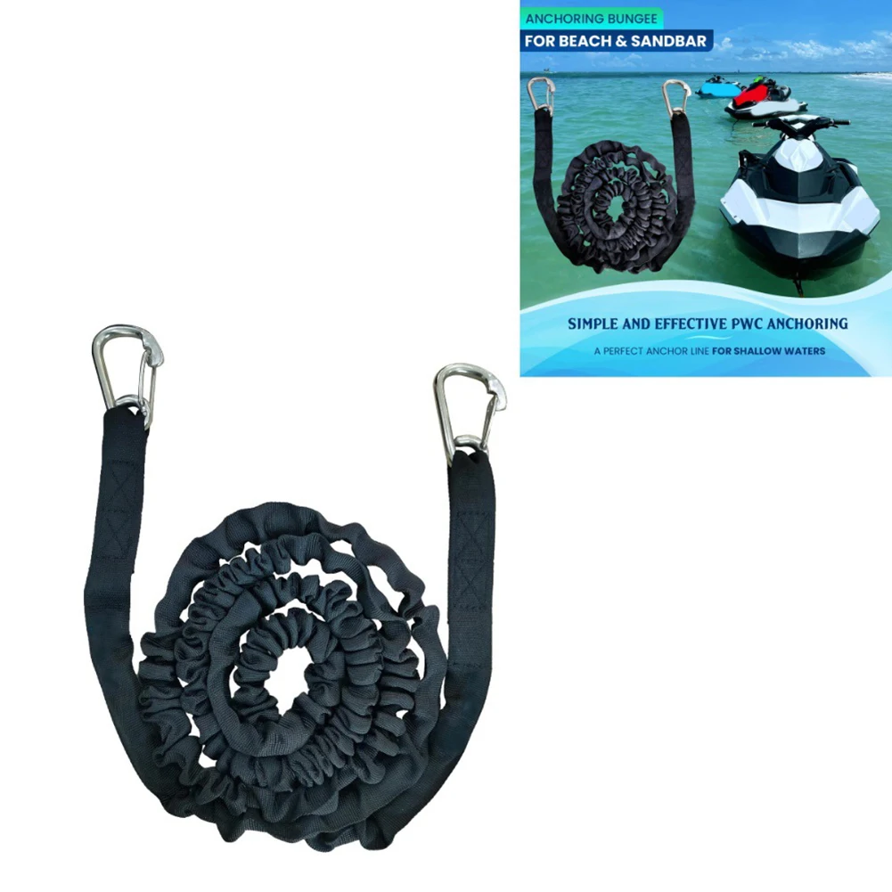 Anchoring Boat Bungee Mooring Line Marine Bungee Dock Line PWC 3FT 91CM Marine Grade Stainless Steel Weather Resistant Material