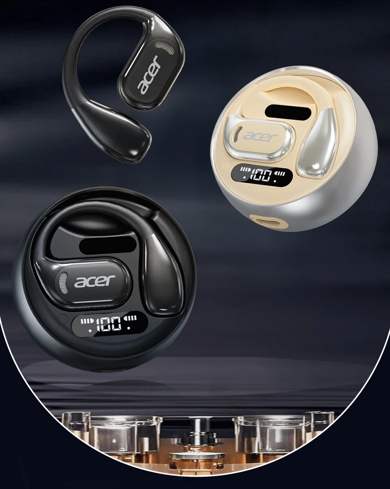[Official Acer Product] Ohr510 Wireless Bluetooth Headphones Open-Ear Design Comfortable for Wearing Sports Running Fitness Compatible with Mobile Phones Tablets Laptops Multi-Device Compatibility