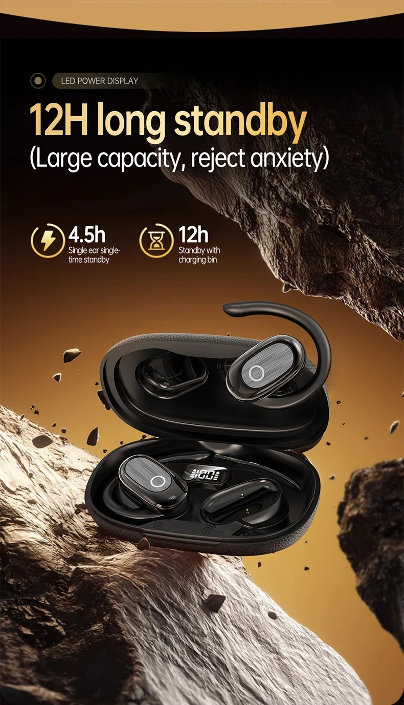 [Official Acer Product] Ohr553 Wireless Bluetooth Earphones with Earhook Design, Ows Design, Hd Calls, Comfortable Wear, Suitable for Sports and Running, Compatible with Mobile Phones, Tablets, and Laptops