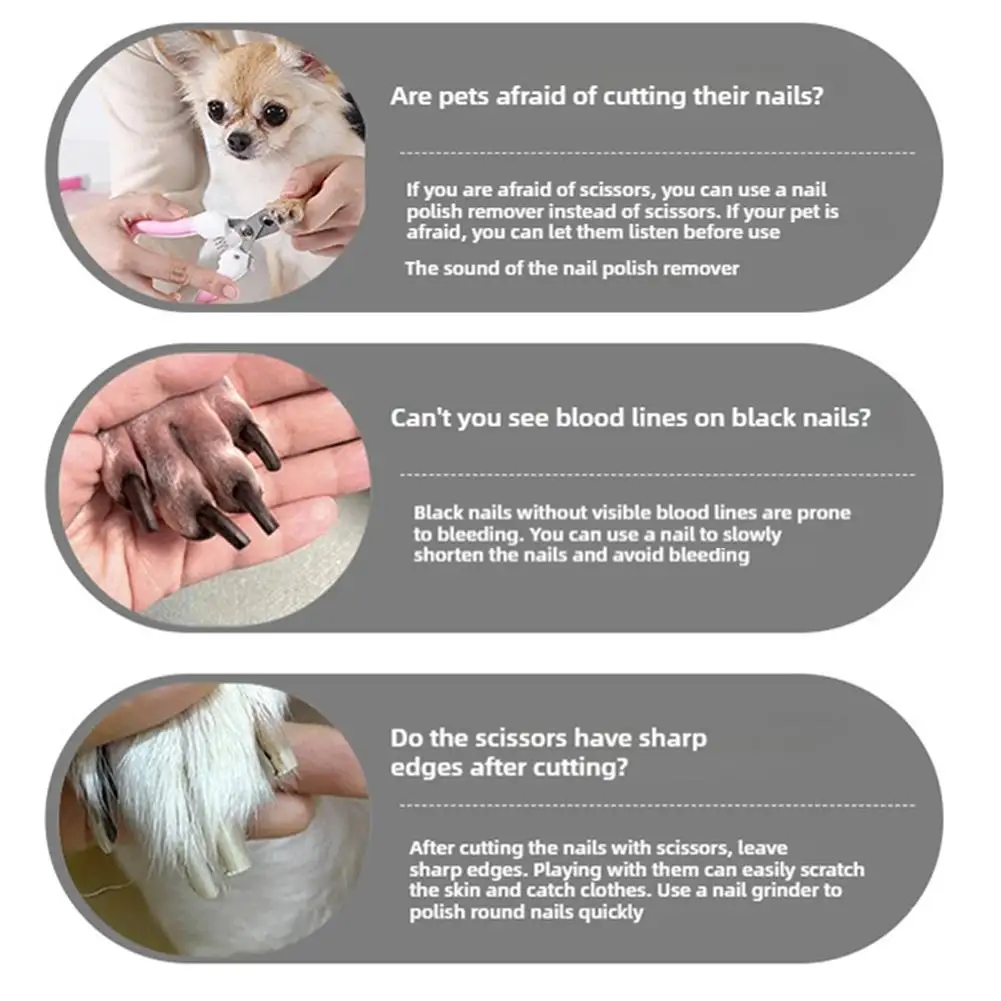 Electric Pet Nail Clippers USB Rechargeable Dog Nail Grinder Portable Small Dog Cat Nail Pet Grooming Tool For Cat Big And Small