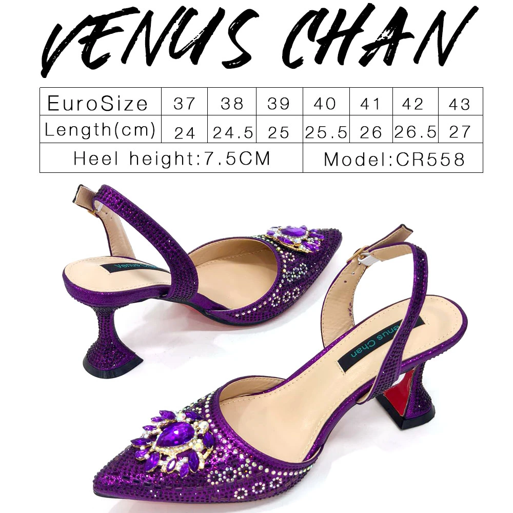 Venus Chan- Green Color High Heels for Ladies Popular Design African Ladies Shoes and Bag Set INS Style Elegant 2024 Newest