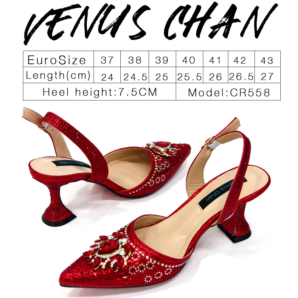 Venus Chan- Green Color High Heels for Ladies Popular Design African Ladies Shoes and Bag Set INS Style Elegant 2024 Newest