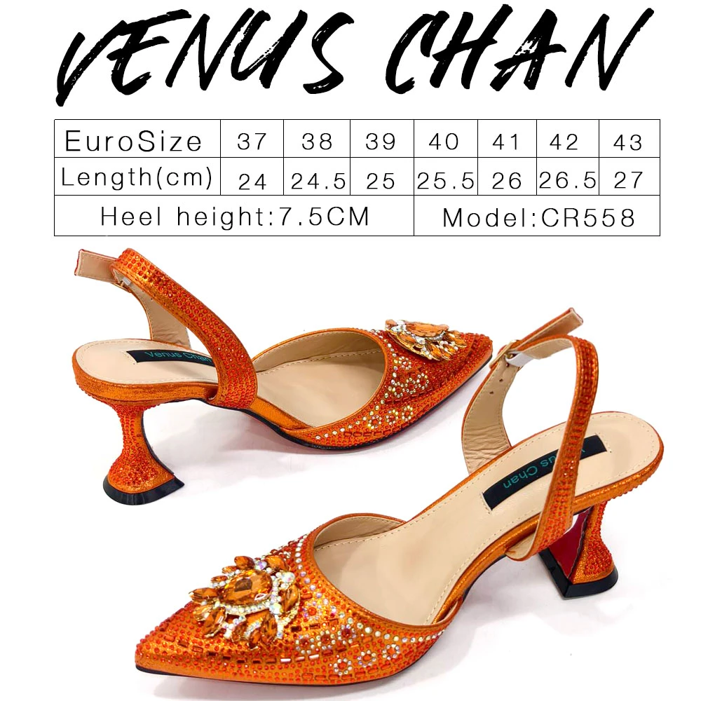 Venus Chan- Green Color High Heels for Ladies Popular Design African Ladies Shoes and Bag Set INS Style Elegant 2024 Newest
