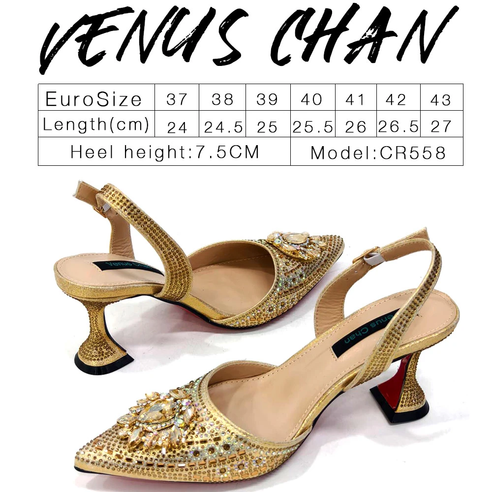 Venus Chan- Green Color High Heels for Ladies Popular Design African Ladies Shoes and Bag Set INS Style Elegant 2024 Newest