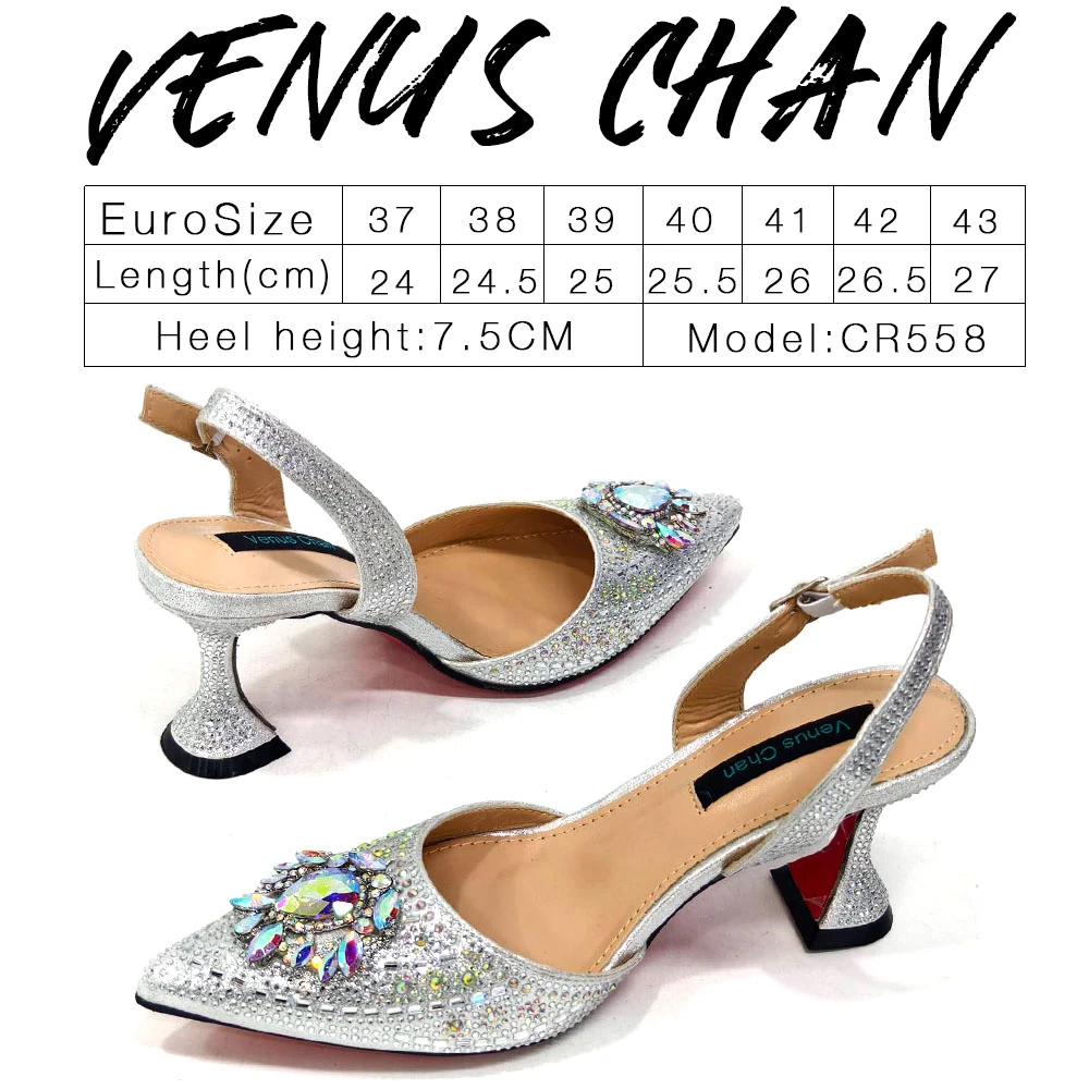 Venus Chan- Green Color High Heels for Ladies Popular Design African Ladies Shoes and Bag Set INS Style Elegant 2024 Newest