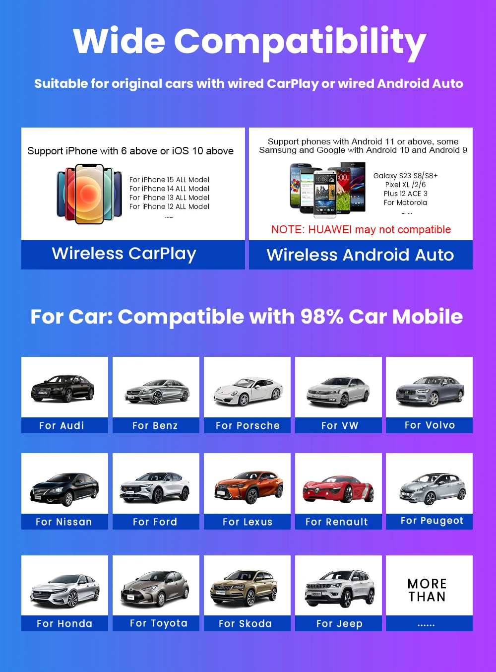 2026 2in 1 Wireless CarPlay Dongle Wireless Android Auto Adapter AI Smart Box 5Ghz WiFi Type-C/USB Plug and Play Car Accessories