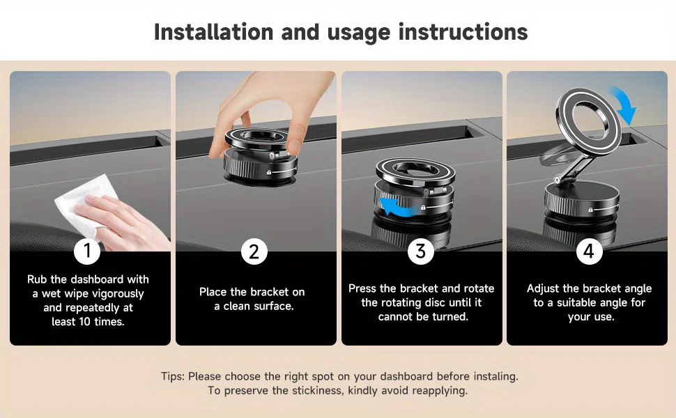 2026 Upgraded Suction Cup Phone Mount Nano Gel 360° Vacuum Magnetic Car Phone Holders for Your Car 110LBS Reinforced Mount