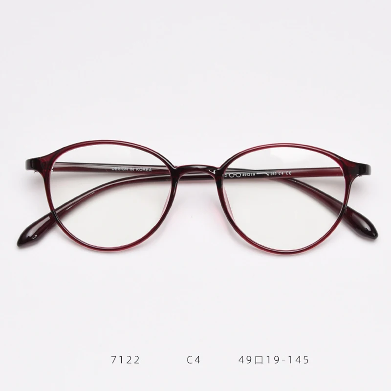 Fashion Eyeglasses TR90 Frame Round Shape Glasses Anti Blue Light Spectacles Lightweight Eyewear for Women Men