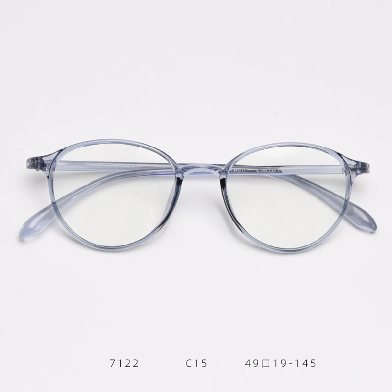Fashion Eyeglasses TR90 Frame Round Shape Glasses Anti Blue Light Spectacles Lightweight Eyewear for Women Men