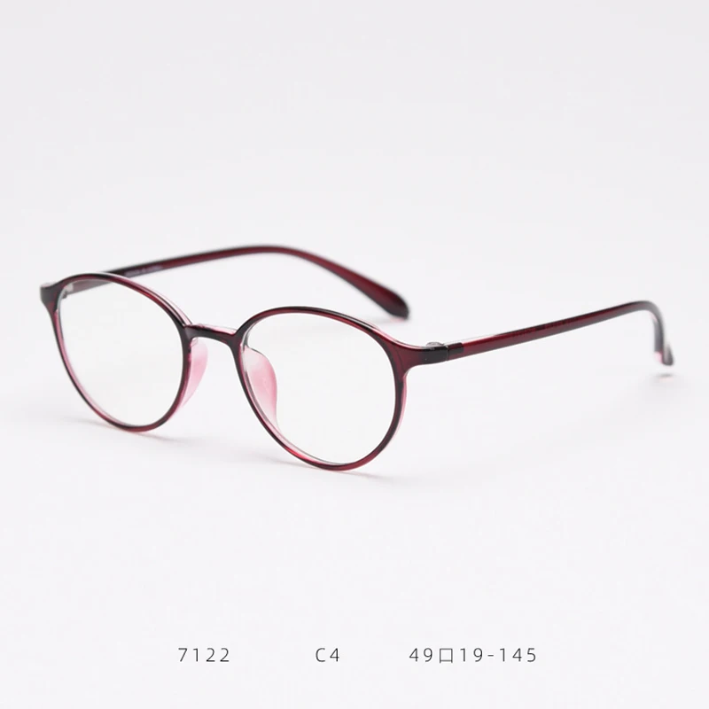 Fashion Eyeglasses TR90 Frame Round Shape Glasses Anti Blue Light Spectacles Lightweight Eyewear for Women Men