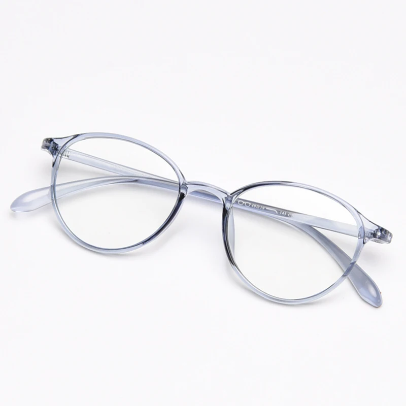 Fashion Eyeglasses TR90 Frame Round Shape Glasses Anti Blue Light Spectacles Lightweight Eyewear for Women Men
