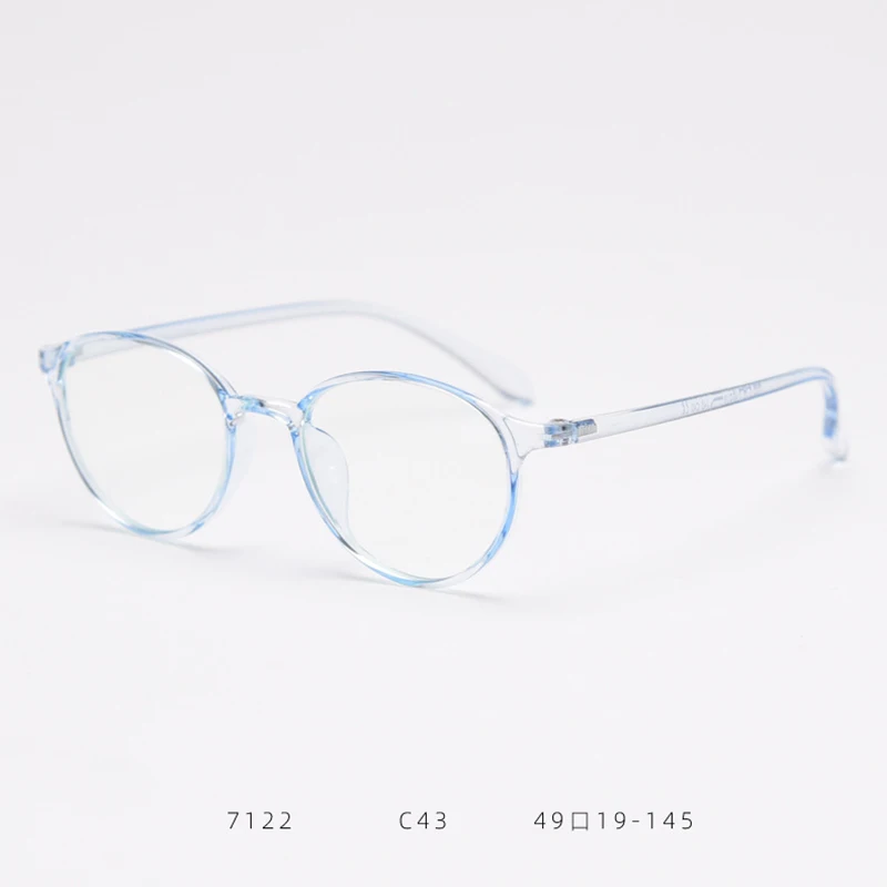 Fashion Eyeglasses TR90 Frame Round Shape Glasses Anti Blue Light Spectacles Lightweight Eyewear for Women Men