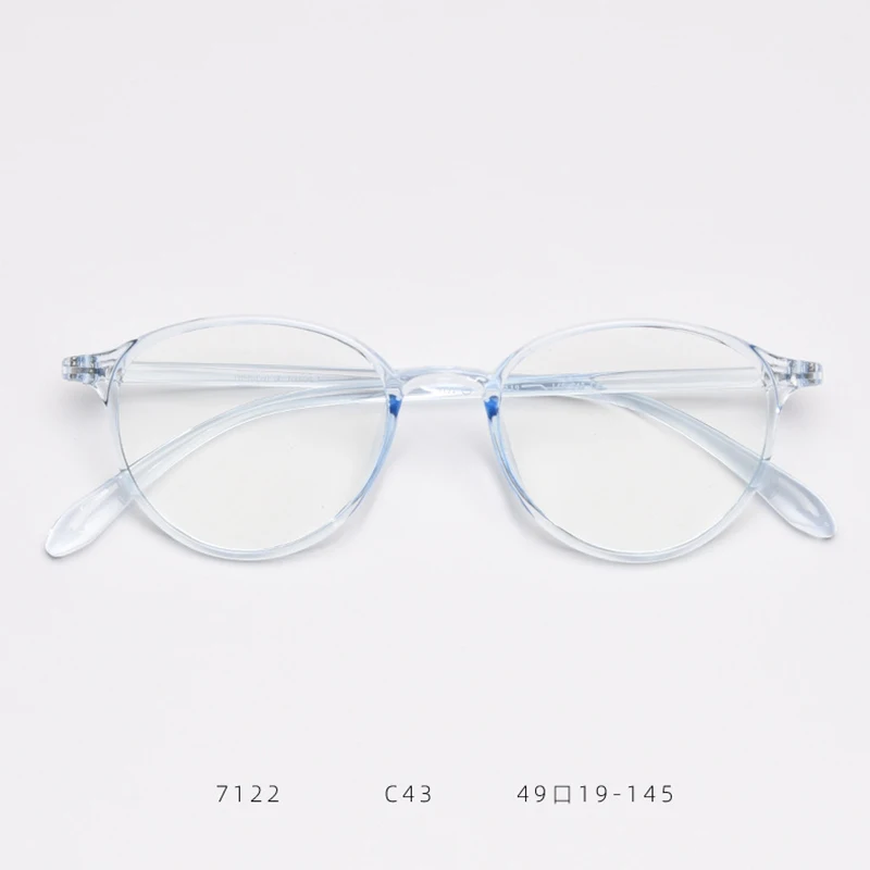 Fashion Eyeglasses TR90 Frame Round Shape Glasses Anti Blue Light Spectacles Lightweight Eyewear for Women Men