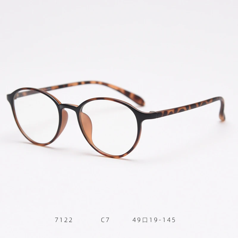 Fashion Eyeglasses TR90 Frame Round Shape Glasses Anti Blue Light Spectacles Lightweight Eyewear for Women Men