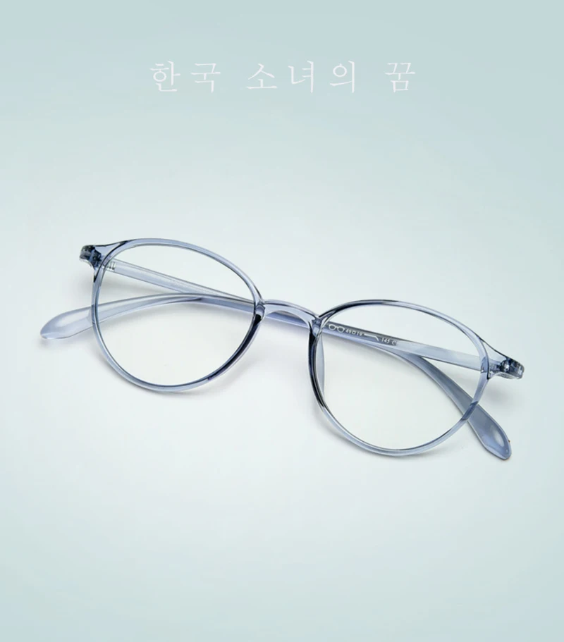 Fashion Eyeglasses TR90 Frame Round Shape Glasses Anti Blue Light Spectacles Lightweight Eyewear for Women Men