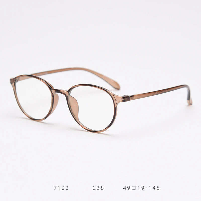 Fashion Eyeglasses TR90 Frame Round Shape Glasses Anti Blue Light Spectacles Lightweight Eyewear for Women Men