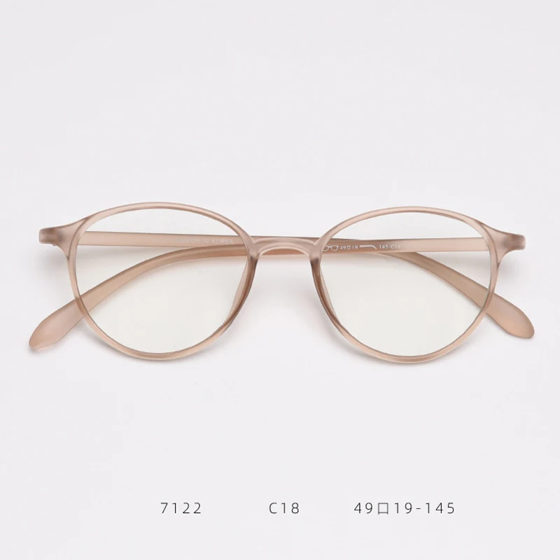 Fashion Eyeglasses TR90 Frame Round Shape Glasses Anti Blue Light Spectacles Lightweight Eyewear for Women Men