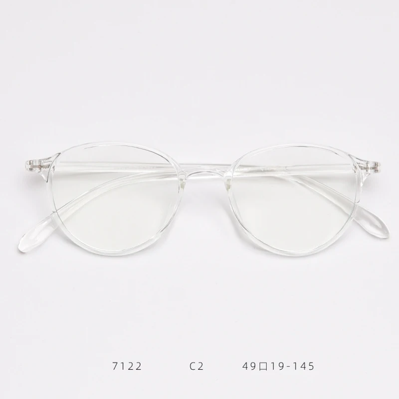 Fashion Eyeglasses TR90 Frame Round Shape Glasses Anti Blue Light Spectacles Lightweight Eyewear for Women Men