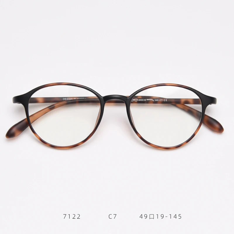 Fashion Eyeglasses TR90 Frame Round Shape Glasses Anti Blue Light Spectacles Lightweight Eyewear for Women Men