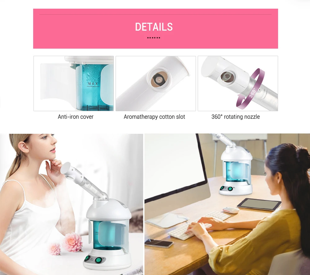 Skin Care Facial Face Steamer Nano Hot Warm Mister Spa Sprayer Cleaning Humidifier Ozone Vaporizer Nebulizer Pore Deep Cleanser