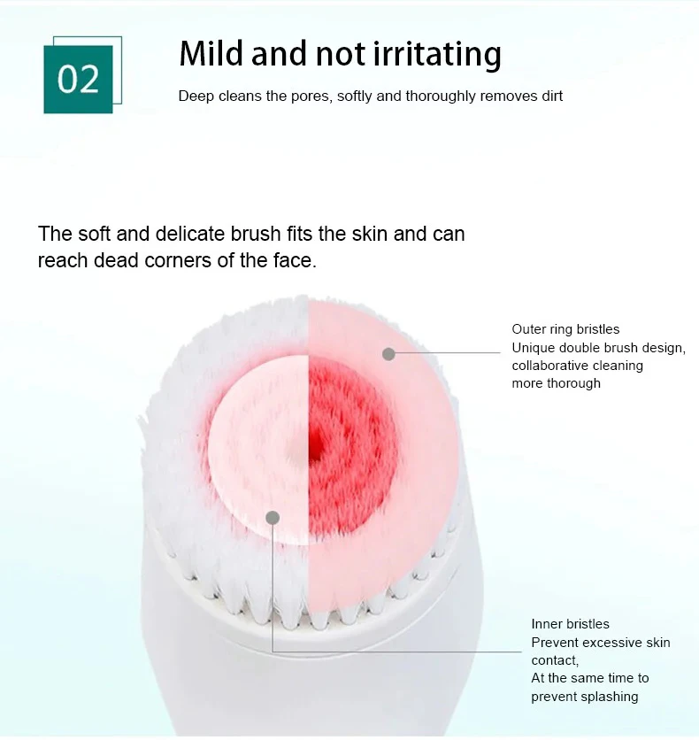 3 In 1 Electric Cleansing Brush Ultrasonic Facial Cleaner Face Massagers Sonic Rotating Cleansing Brush Face Deep Cleansing Tool