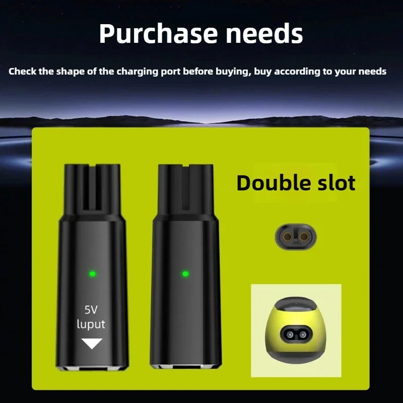 5V Type-C Shaver Adapter Charger Converter for Philips OneBlade QP2724 QP2834 QP1424 QP1924 QP4631 Beard Trimmer