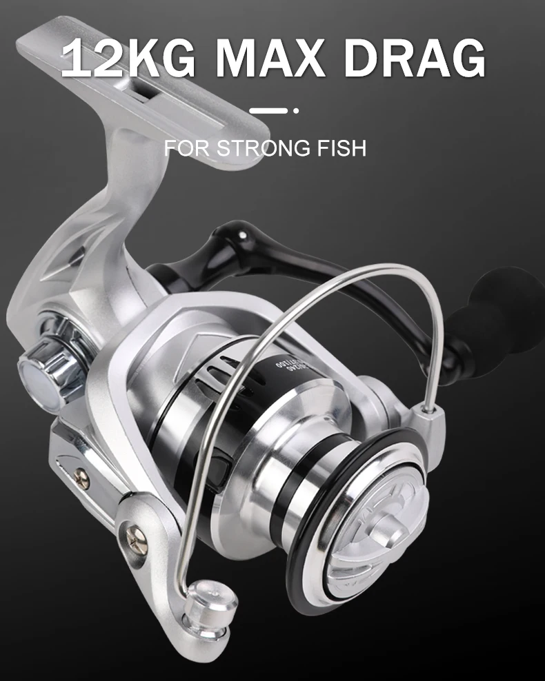 BILLINGS Spinning Reel Saltwater Freshwater Fishing Reels 12KG Max Drag Metal Spool Left/Right Interchangeable
