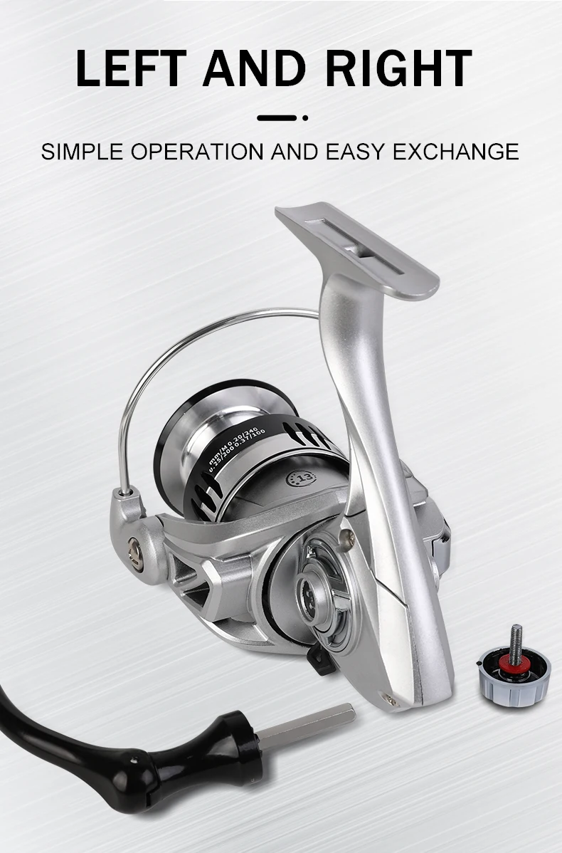 BILLINGS Spinning Reel Saltwater Freshwater Fishing Reels 12KG Max Drag Metal Spool Left/Right Interchangeable