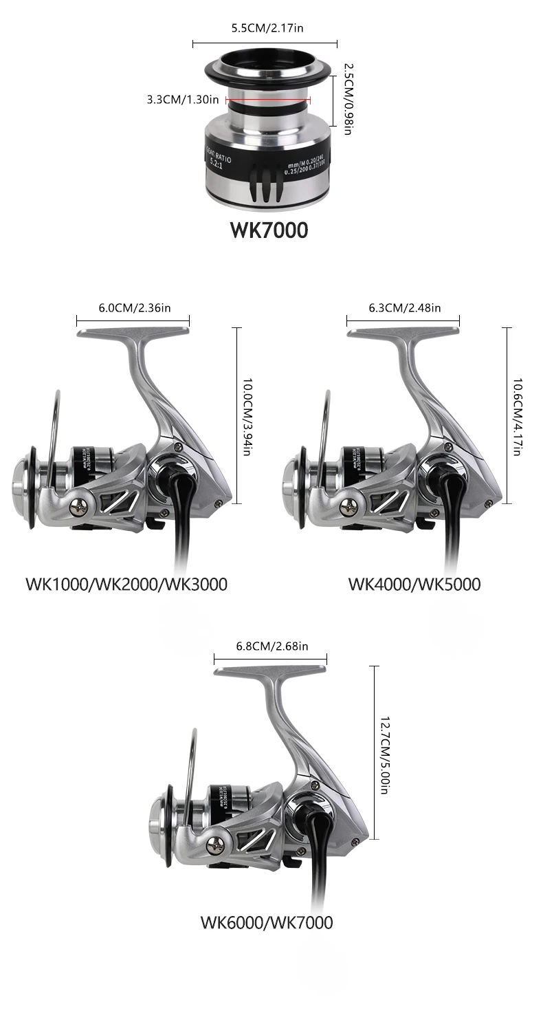 BILLINGS Spinning Reel Saltwater Freshwater Fishing Reels 12KG Max Drag Metal Spool Left/Right Interchangeable